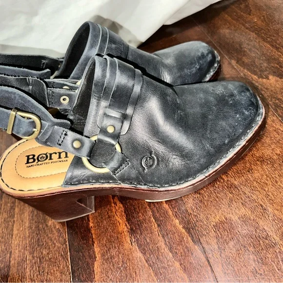 Born Hudson Slingback Clogs | black real leather - Picture 15 of 16